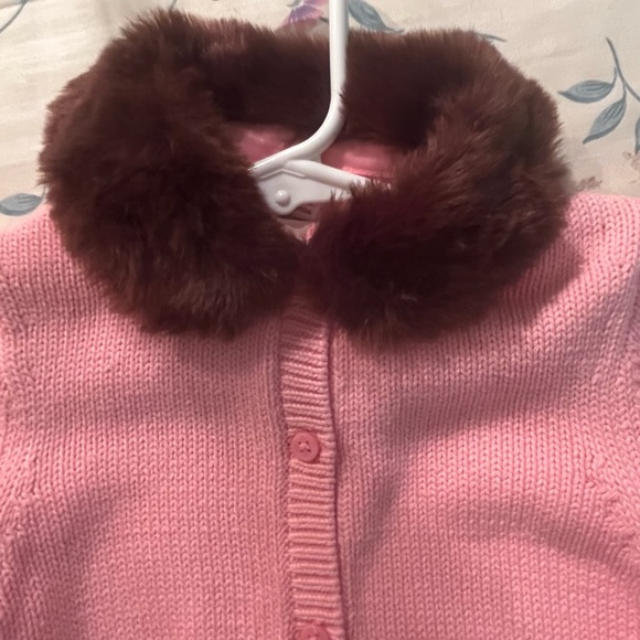 Vintage Gymboree NWT Pink Knit Sweater  Detachable Collar 18-24M Giraffe Club - Picture 4 of 12